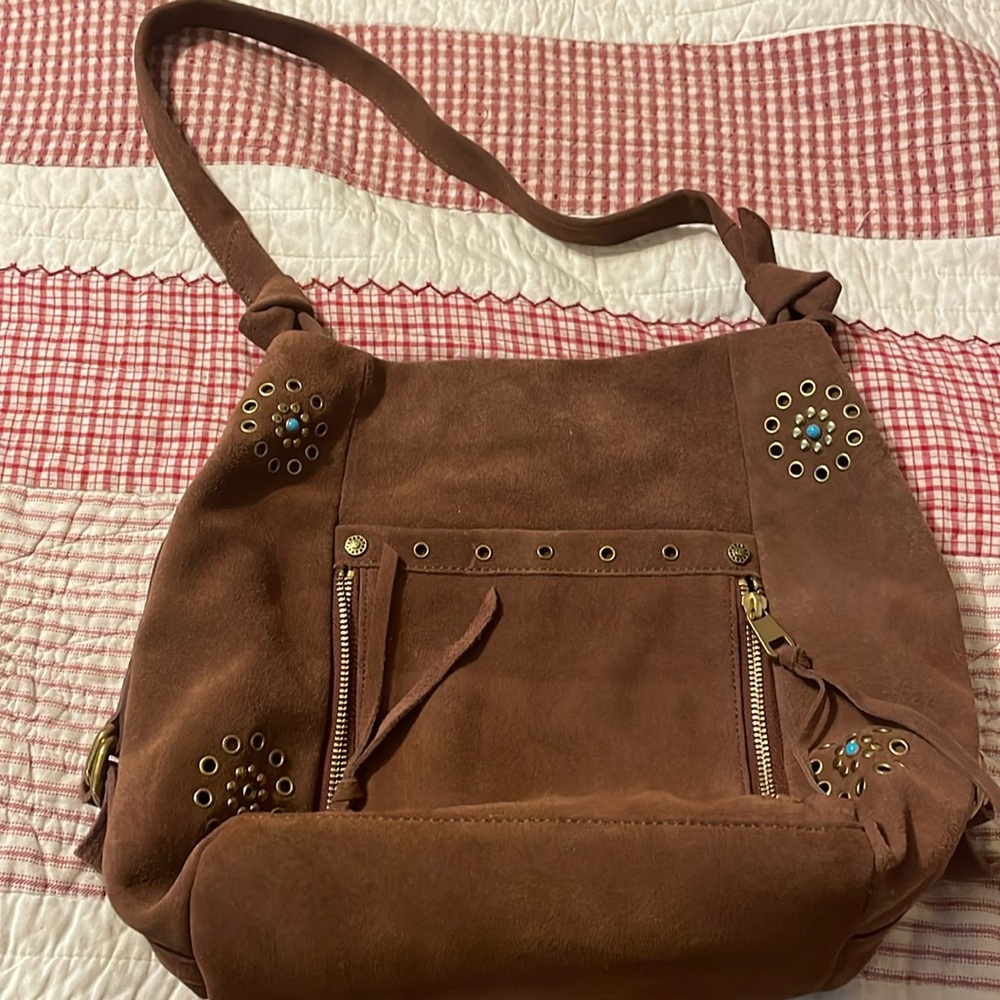 The Sak Collective Handbag Suede Brown Crossbody